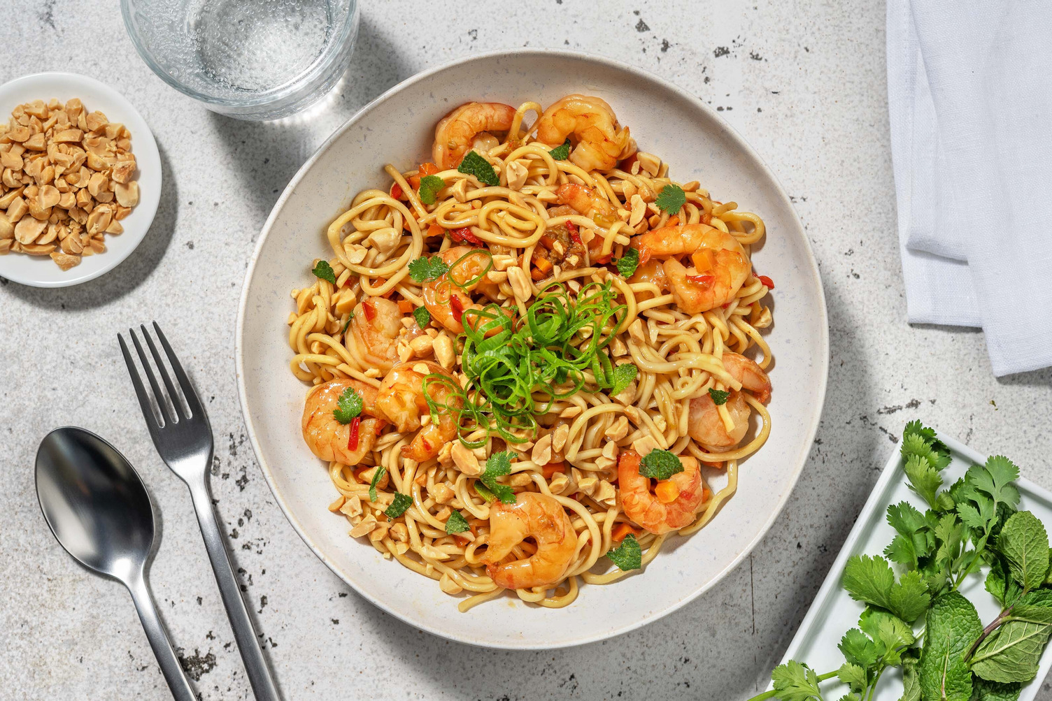 Nouilles aux crevettes façon Pad Thaï