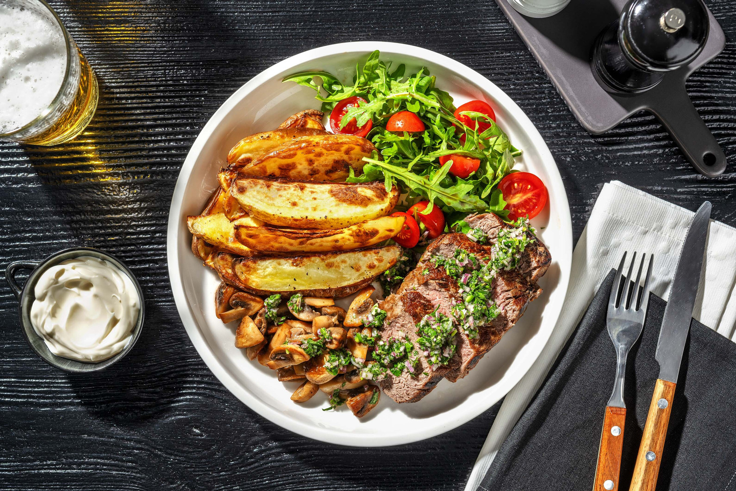 Klassieke filet mignon met chimichurri