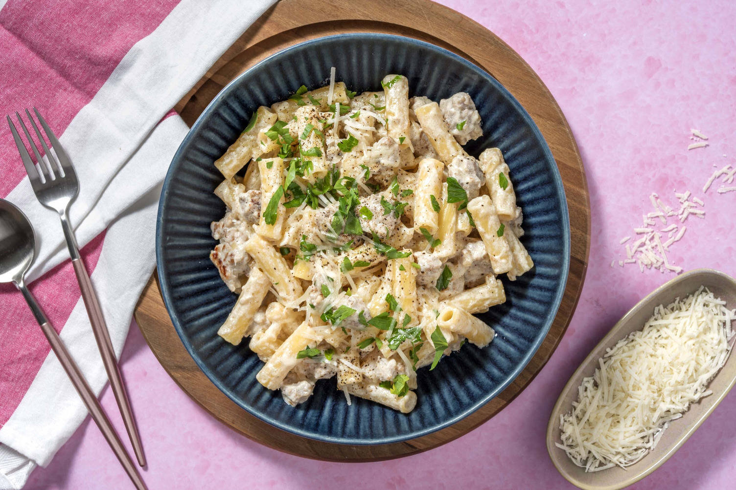 Tortiglioni alla Norcina salsiccia e tartufo