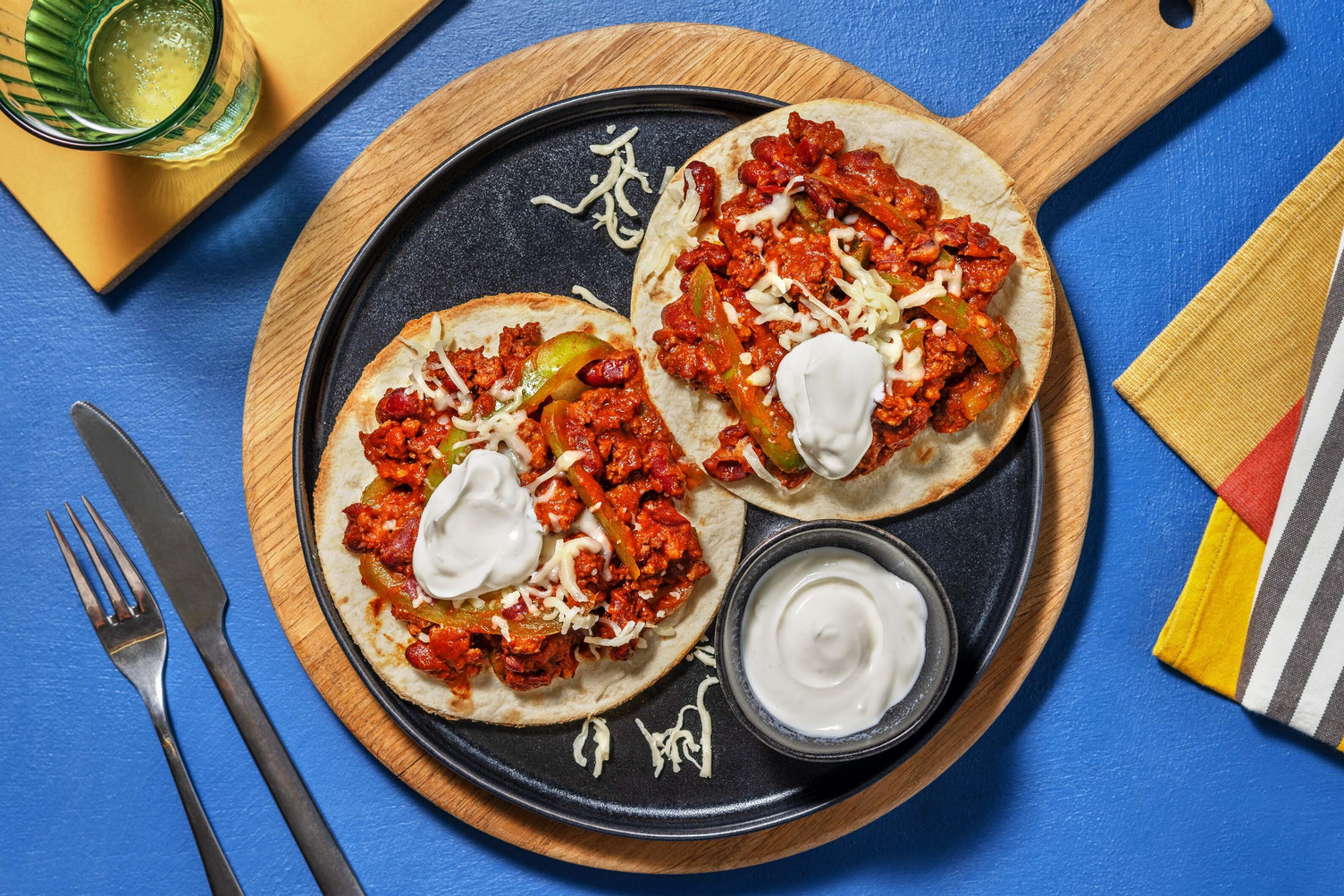 Beef, Bean & Chorizo Tostadas Rapidas