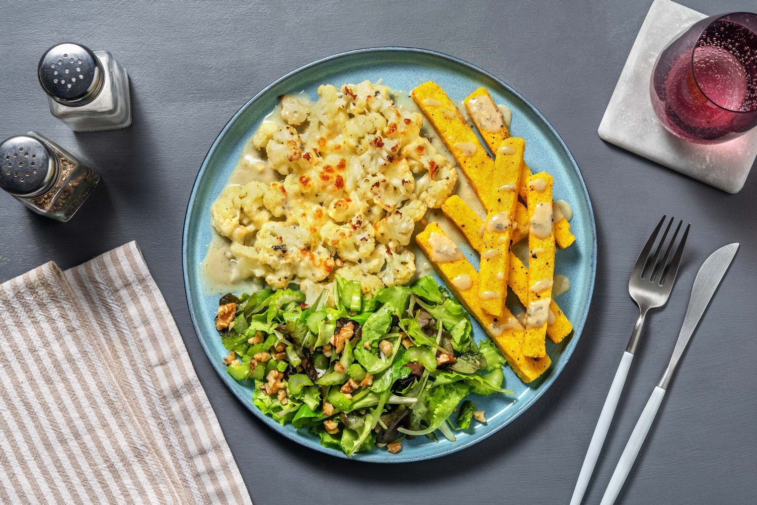 Cavolfiore al gratin con crema al gorgonzola