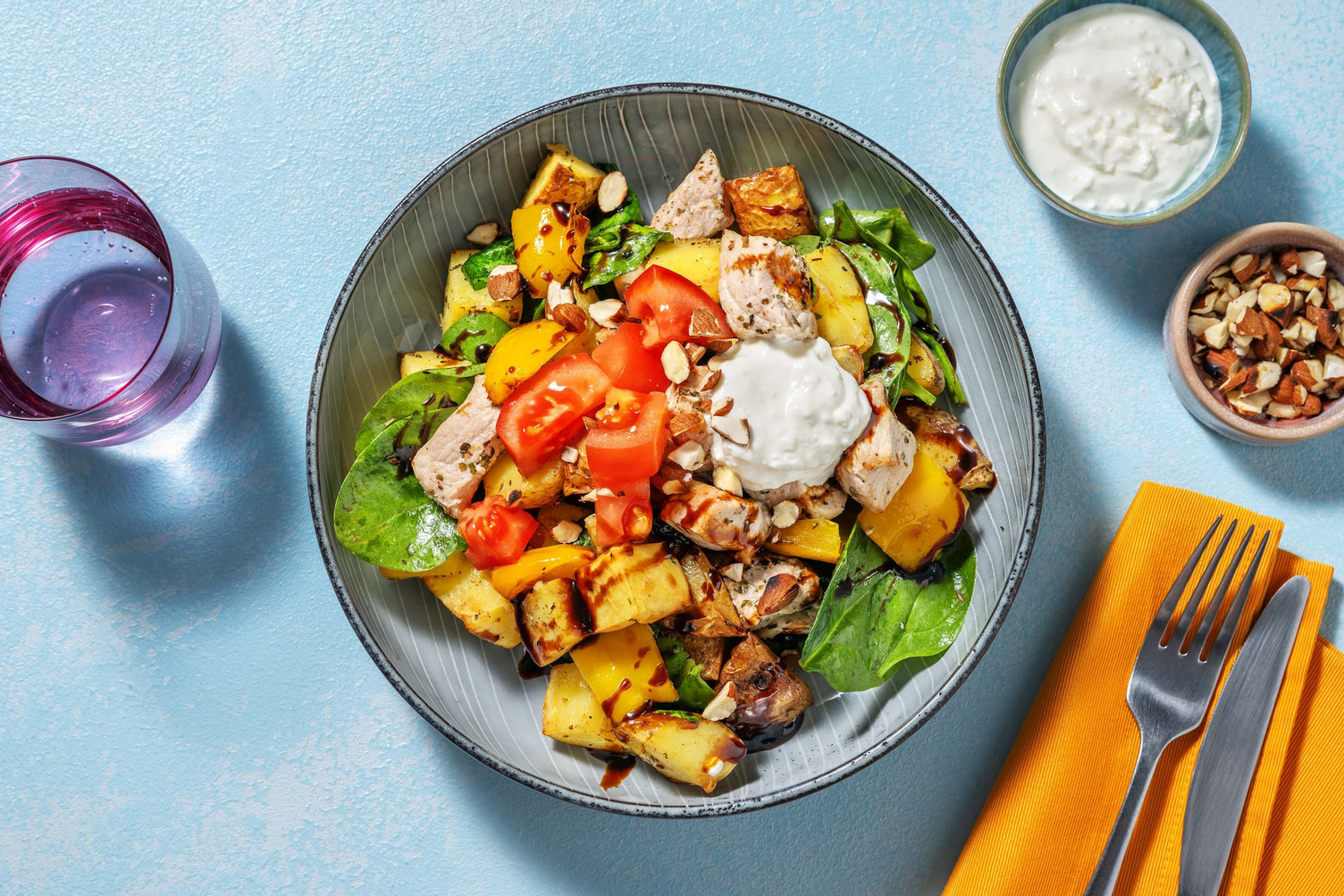 Chorizo and veggie tray bake