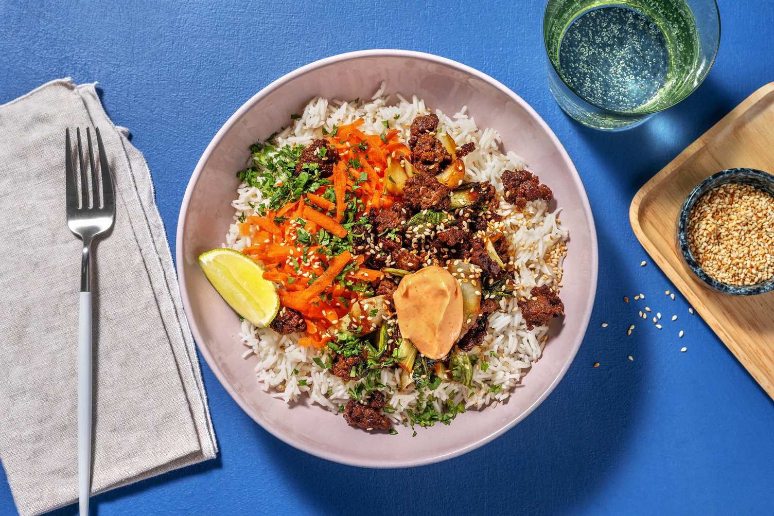 Asiatisk kjøttdeigbowl