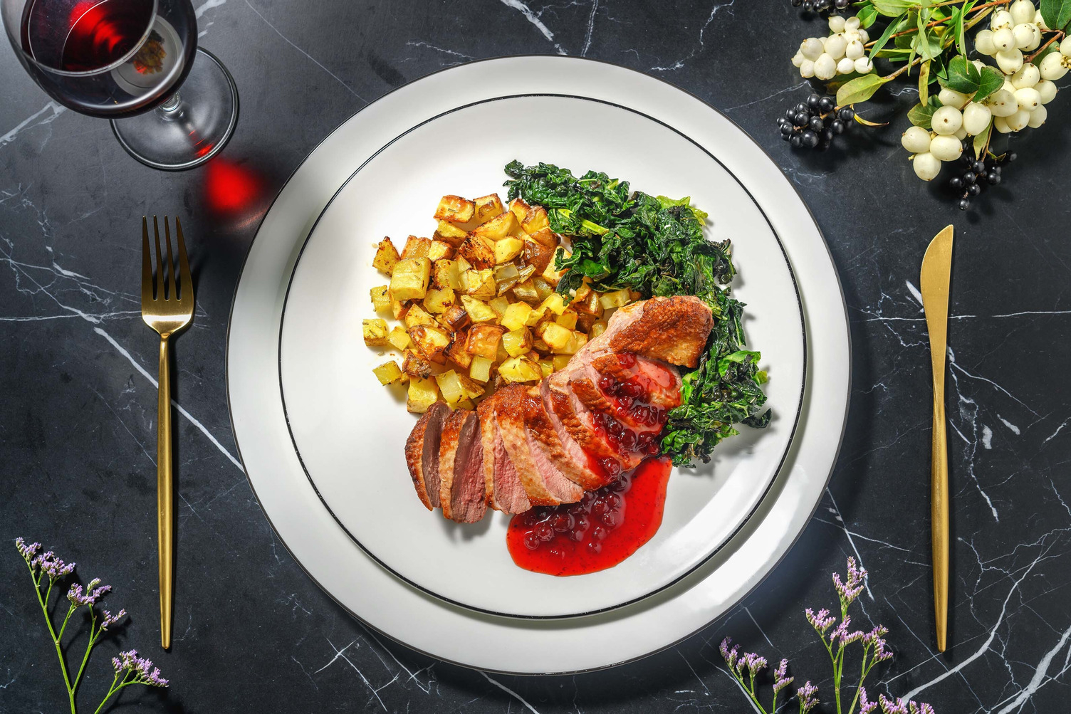 Seared Duck Breast in Balsamic Gastrique Sauce