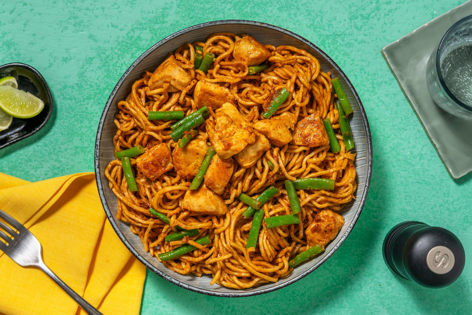 Thai Style Peanut Chicken Noodles