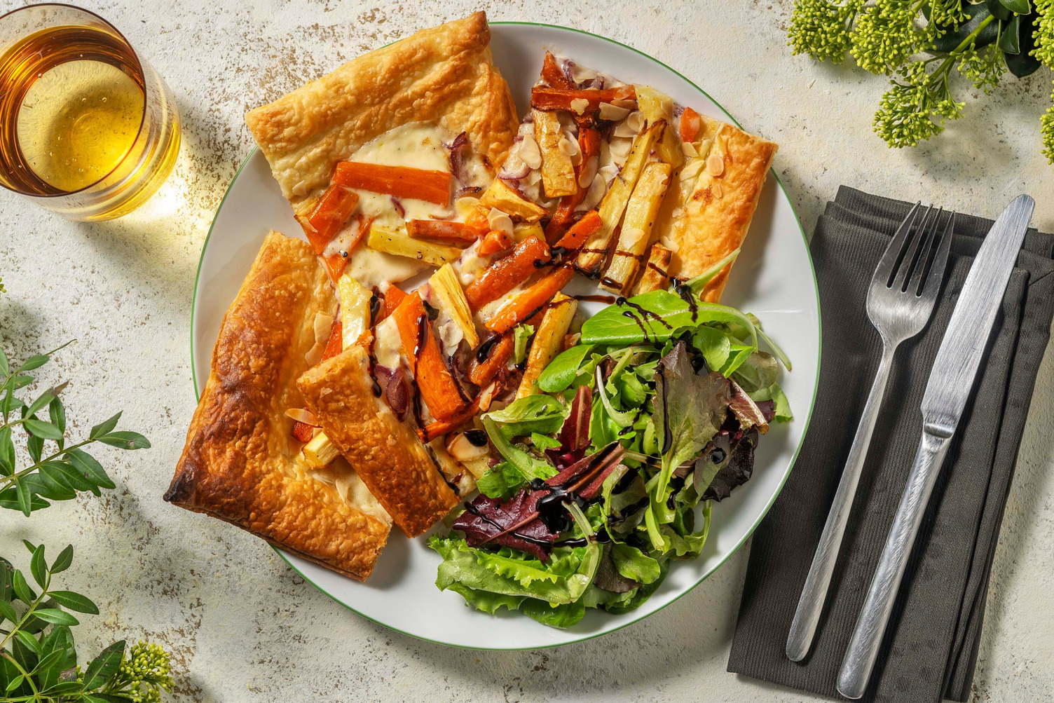 Caramelised Root Veg and Onion Tart