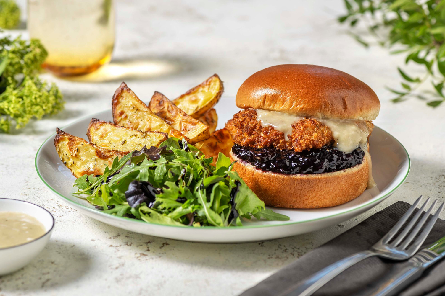 Crispy Chicken and Gravy Burger