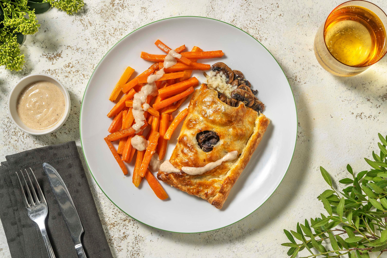 Cheesy Rosemary Mushroom Wellington