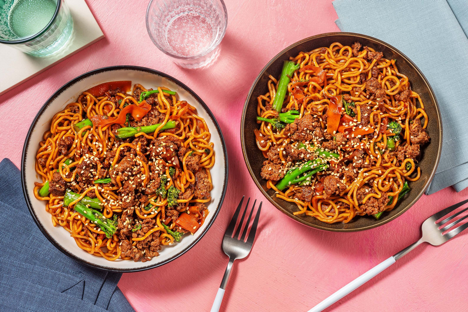 Stir-Fried Honey Sesame Beef Noodles