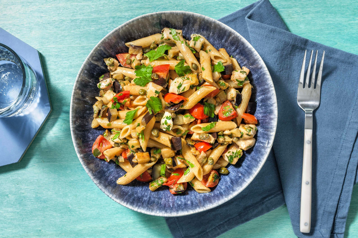 Pasta integrale al ragù di orata e capperi