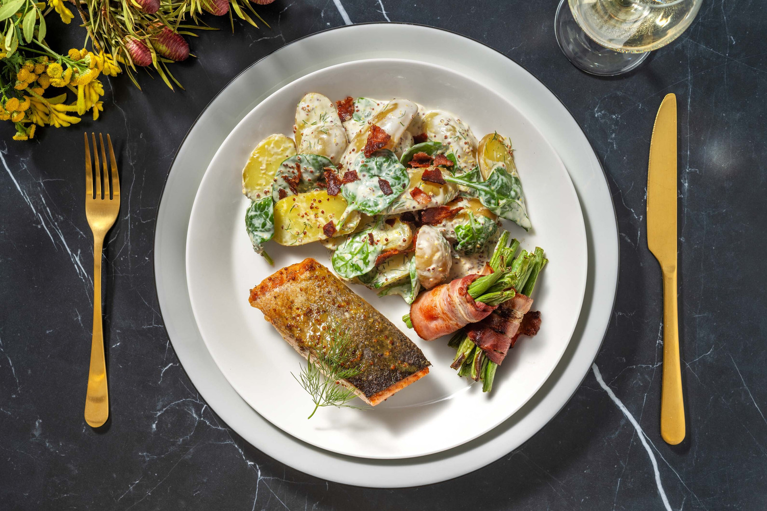 Honung- och senapsglaserad lax