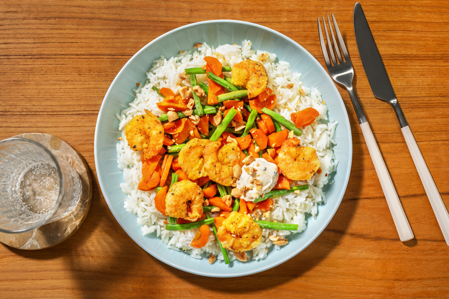 Asian-Spiced Chicken & Garlic Rice Bowl