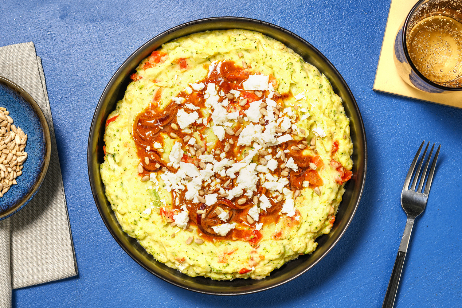 Stoemp au brocoli, chou pointu et son jus maison