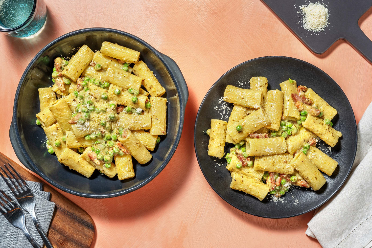 Creamy Bacon Pesto Pasta