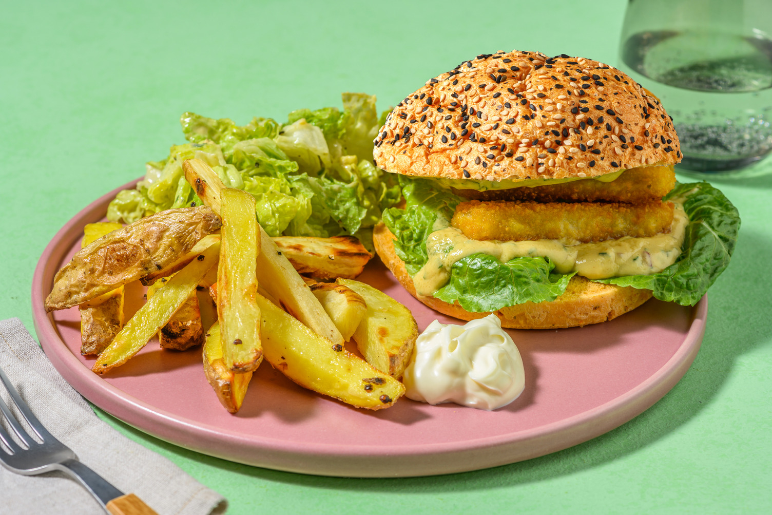 Broodje visstick met ravigotesaus