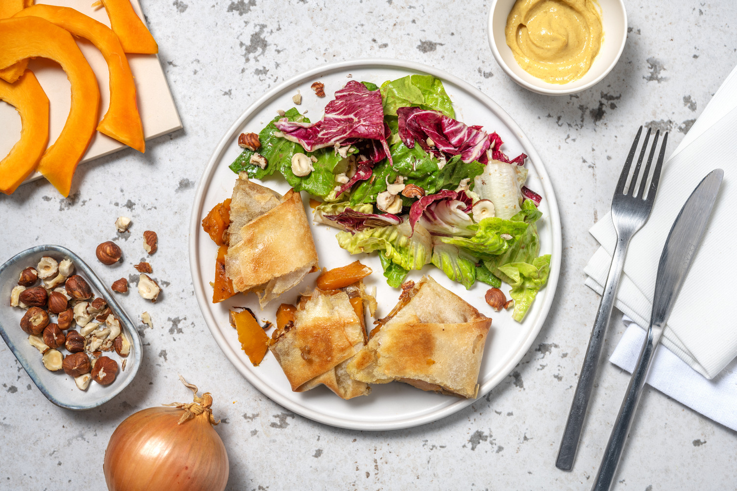 Pastilla marocaine de courge & chèvre frais
