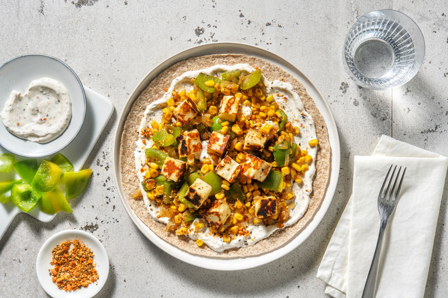 Tortilla al formaggio stile Cipro grigliato