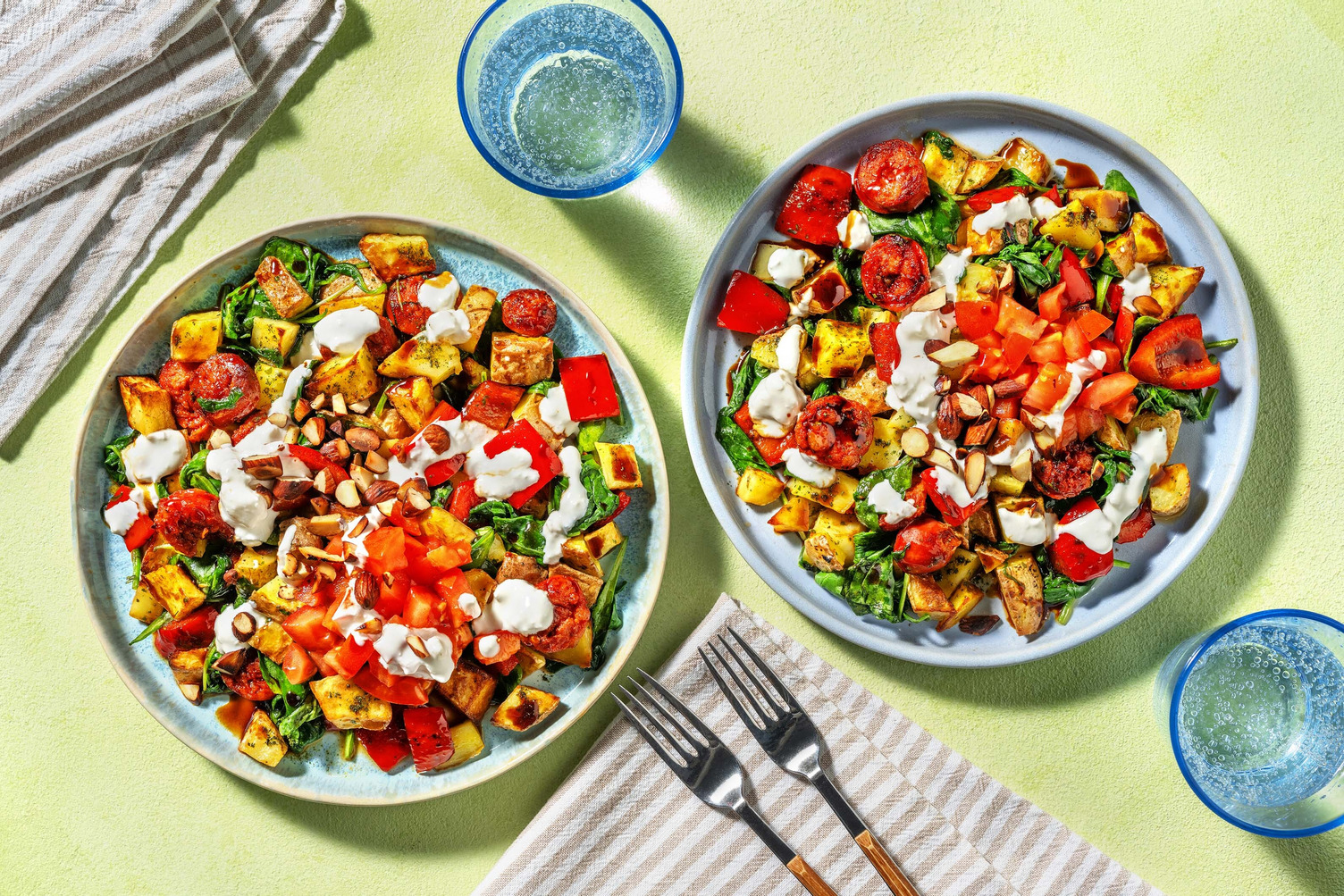 Ovnbagt chorizo-kartoffelsalat