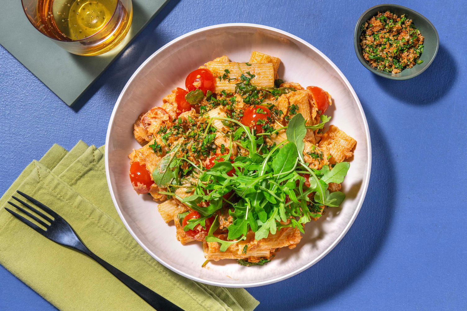 Vegetarisk kikærte- og tomatpasta