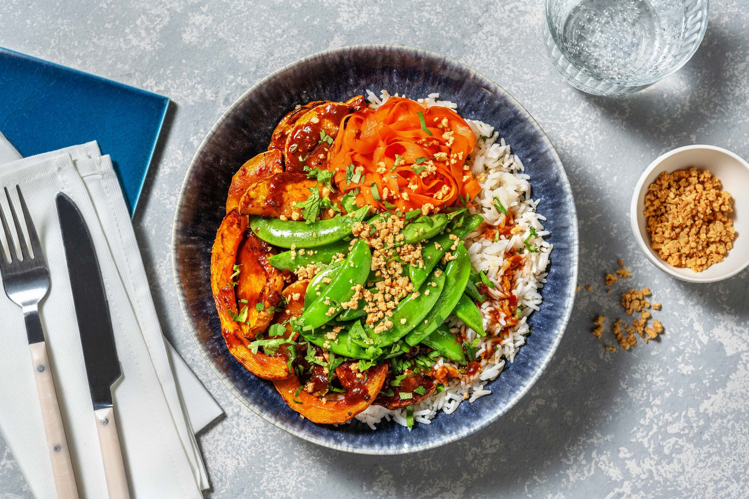Honey Miso Butternut Squash Rice Bowl