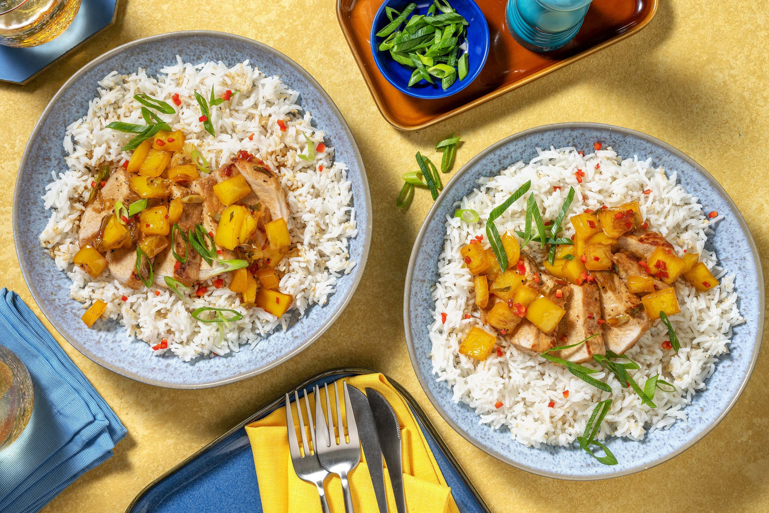 Sursøt svinekjøttbowl