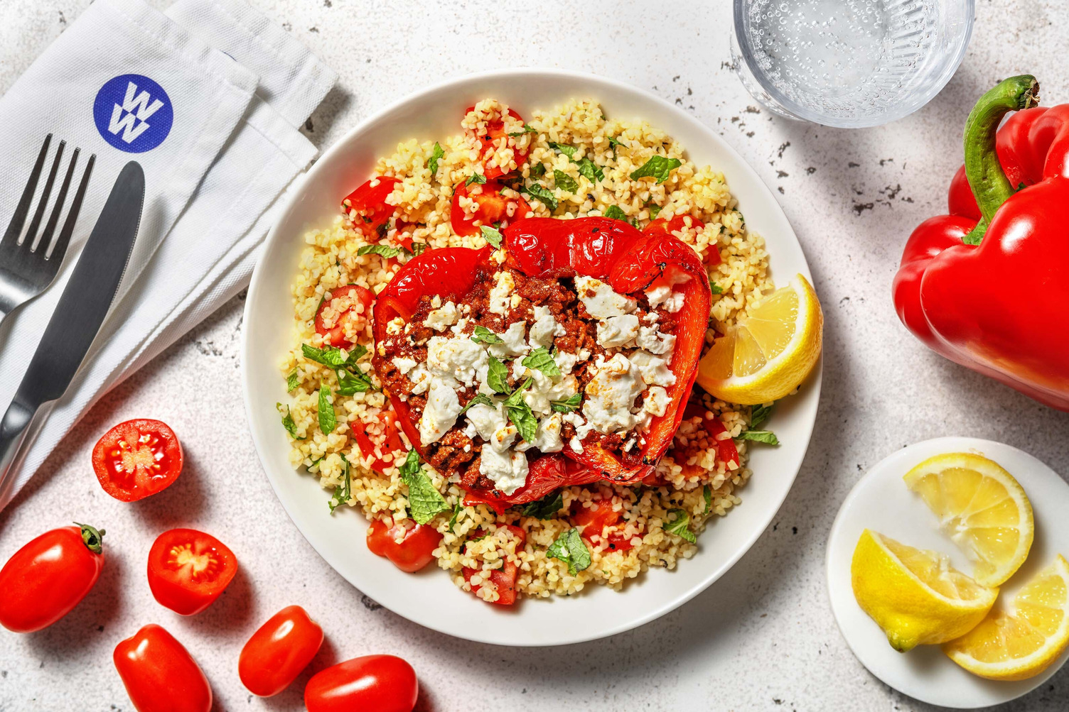 Spiced Pork Stuffed Peppers 