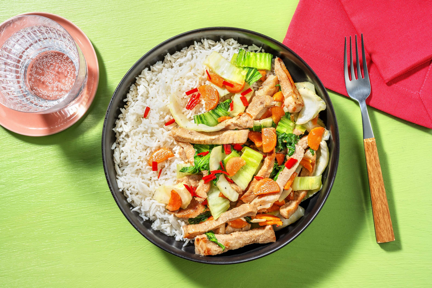 Krydret svinekjøtt i kremet saus