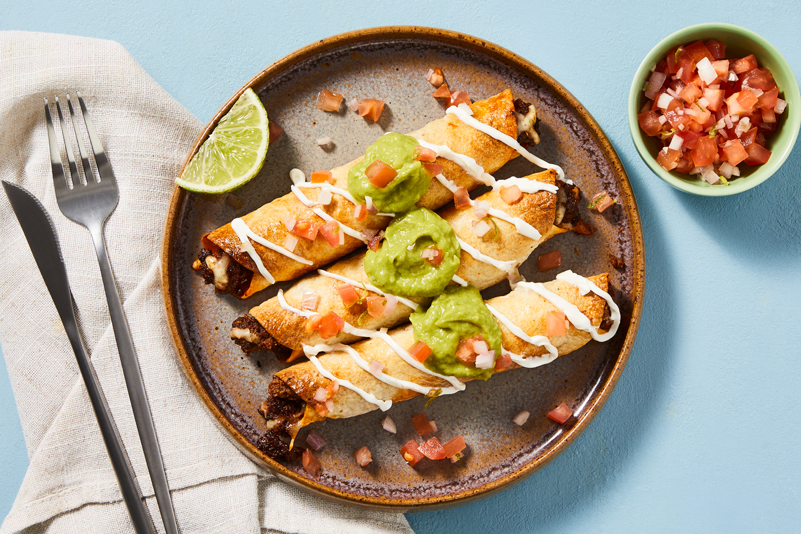 Cheesy Impossible® Burger Patties Taquitos