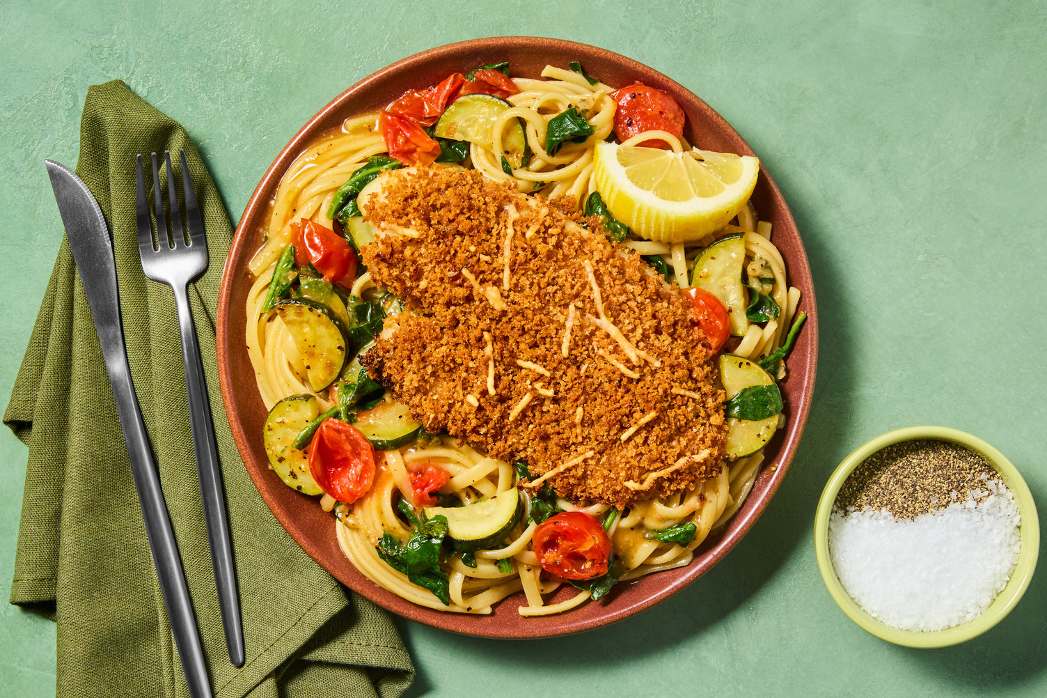 Lemony Garlic-Parmesan Salmon