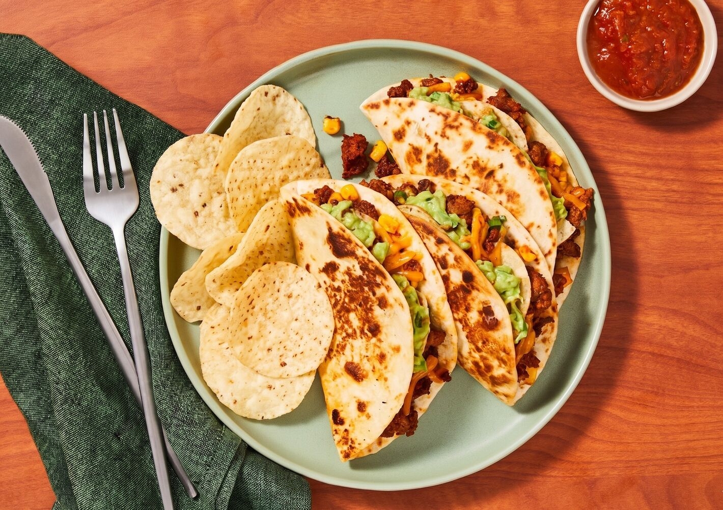 Quesadillas croustillantes super rapides aux Impossible® galettes de burger