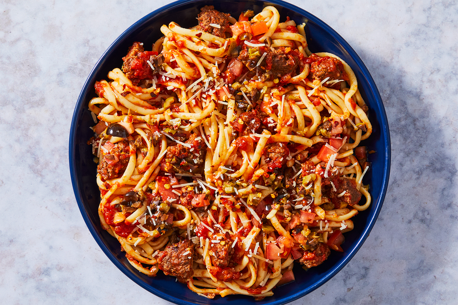 Linguines fraîches à la sauce ragù de bœuf