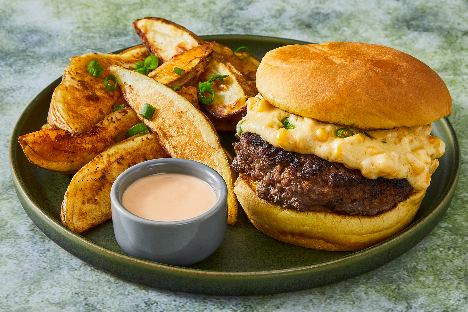 Burgers de bœuf façon bulgogi au fromage et au maïs
