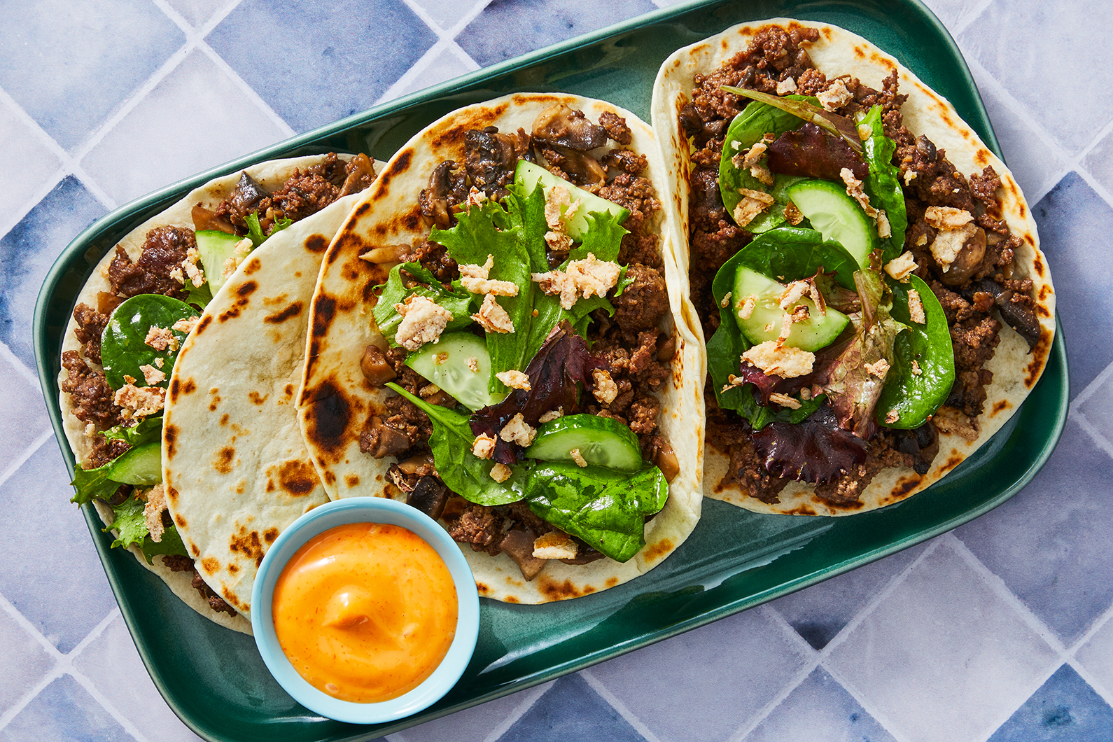 Korean Bodega Ground Beef Tacos