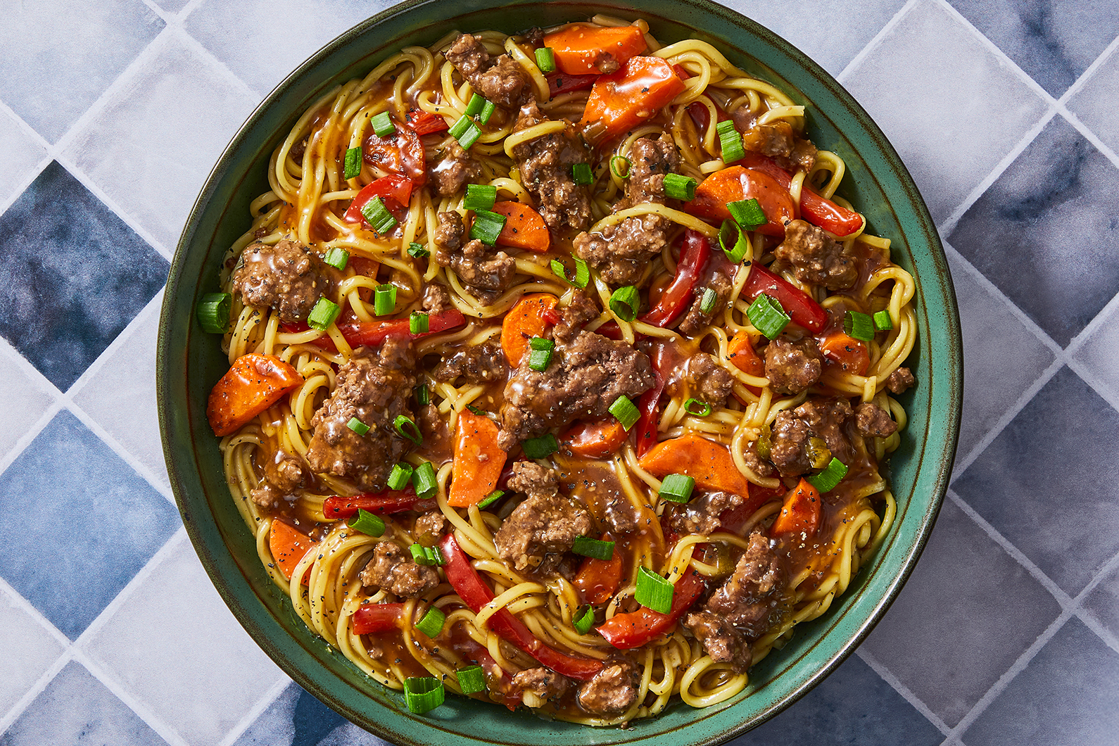 One-Pot Mongolian Turkey and Noodles