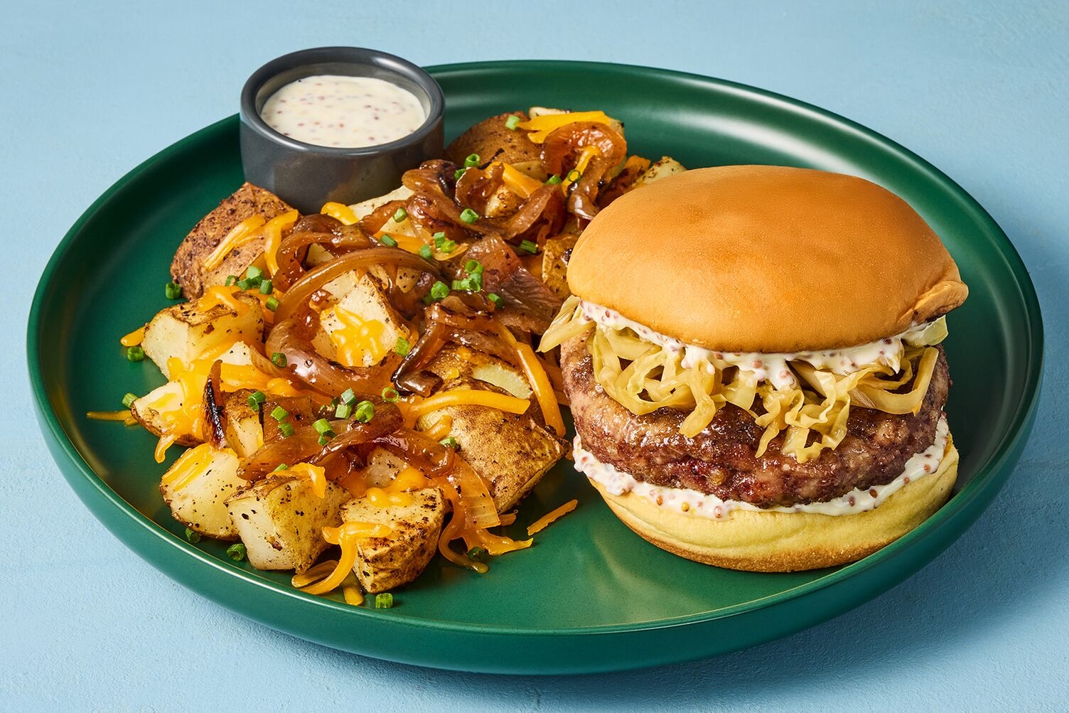 Burgers de bœuf et de porc avec Dijonnaise