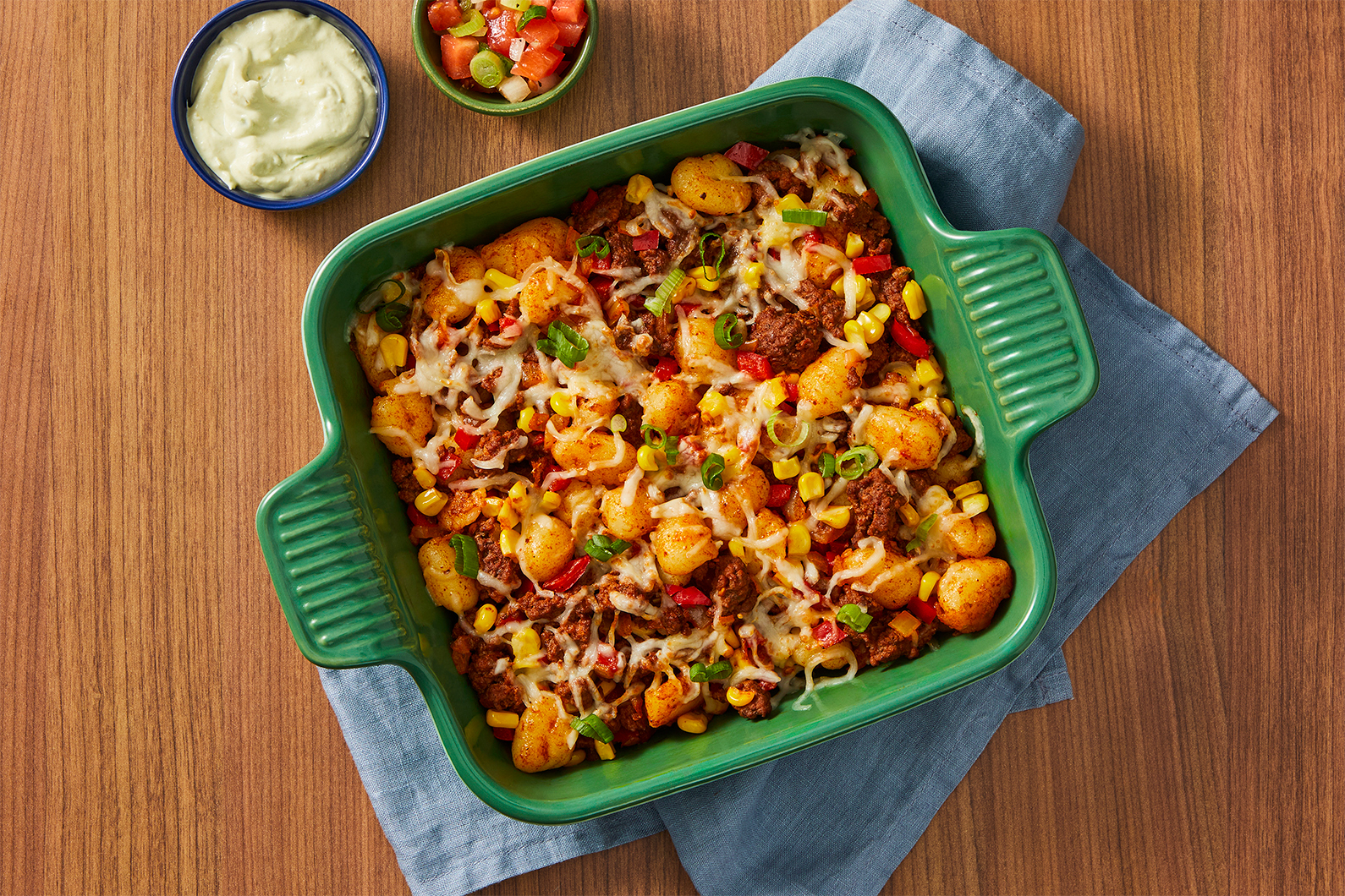 Beef Taco Gnocchi Bake