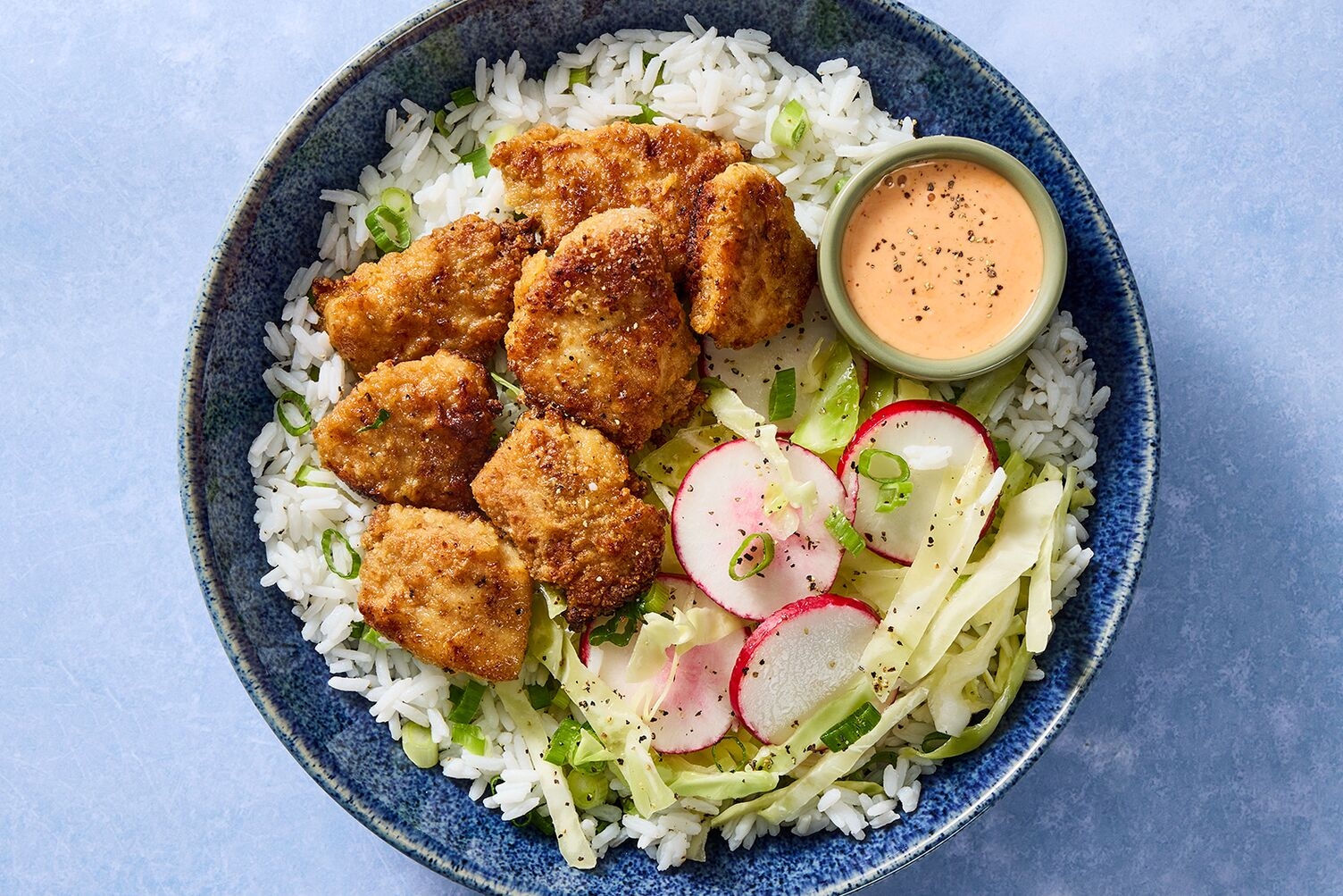 Karaage-Inspired Halloumi Bowls