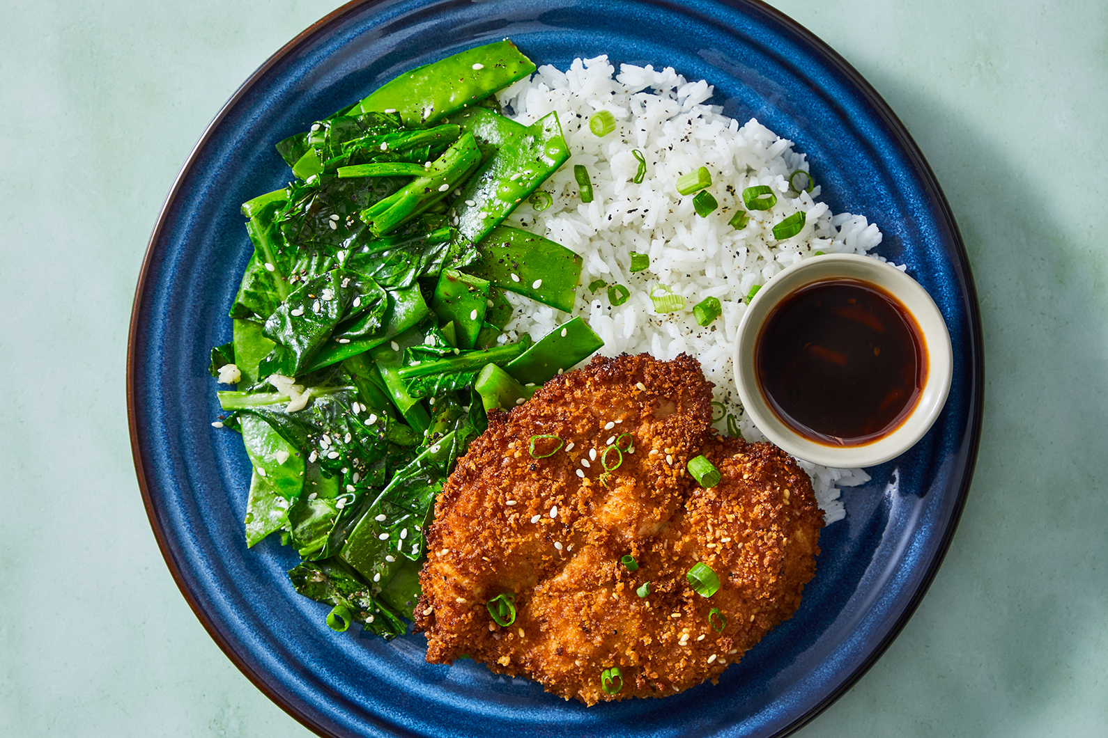 Poulet pané au sésame et glacé 