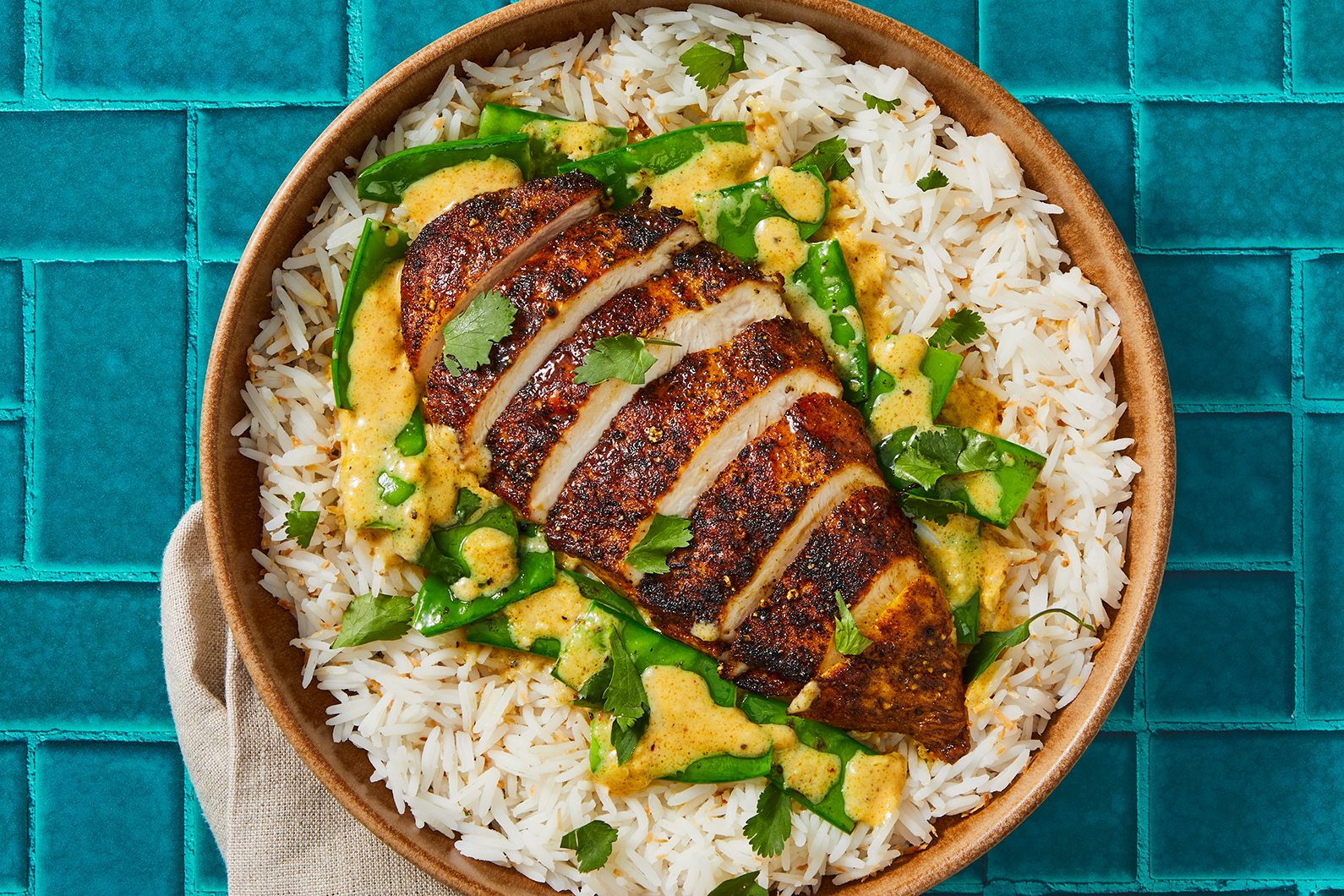 Cari de poulet et de pois à la noix de coco 