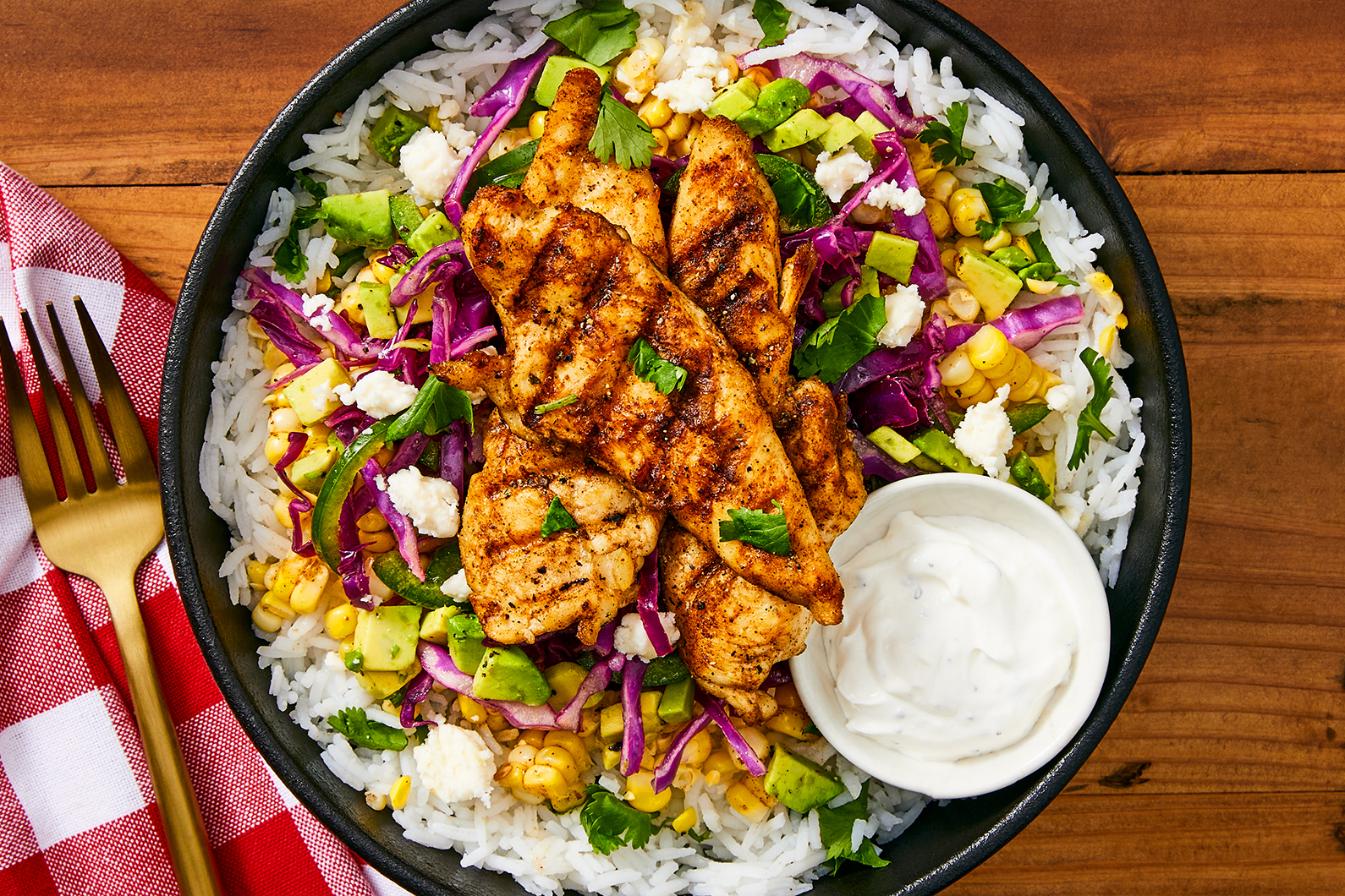 Grilled Chicken Breast Elotes Bowls