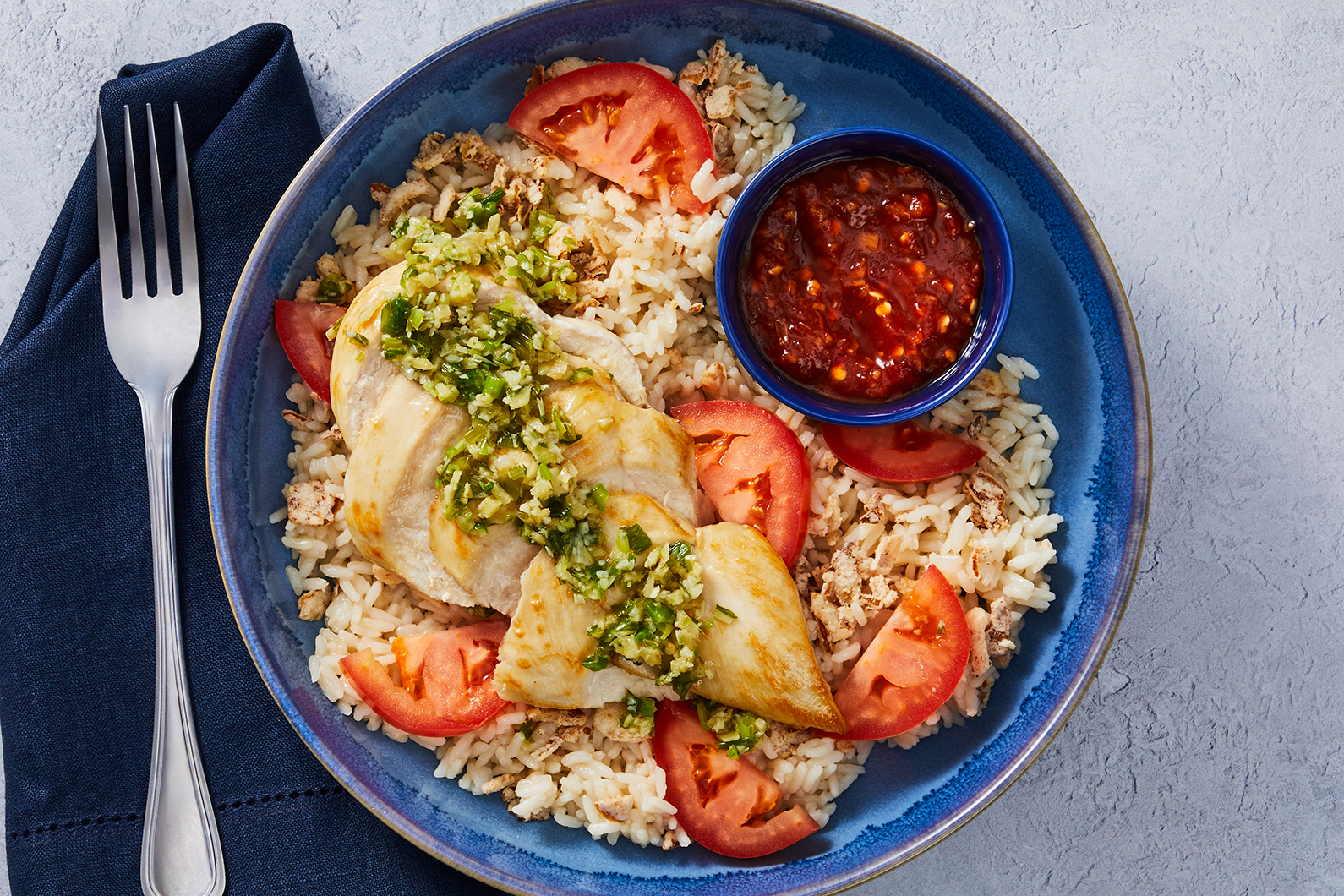 Singaporean-Inspired Chicken Rice