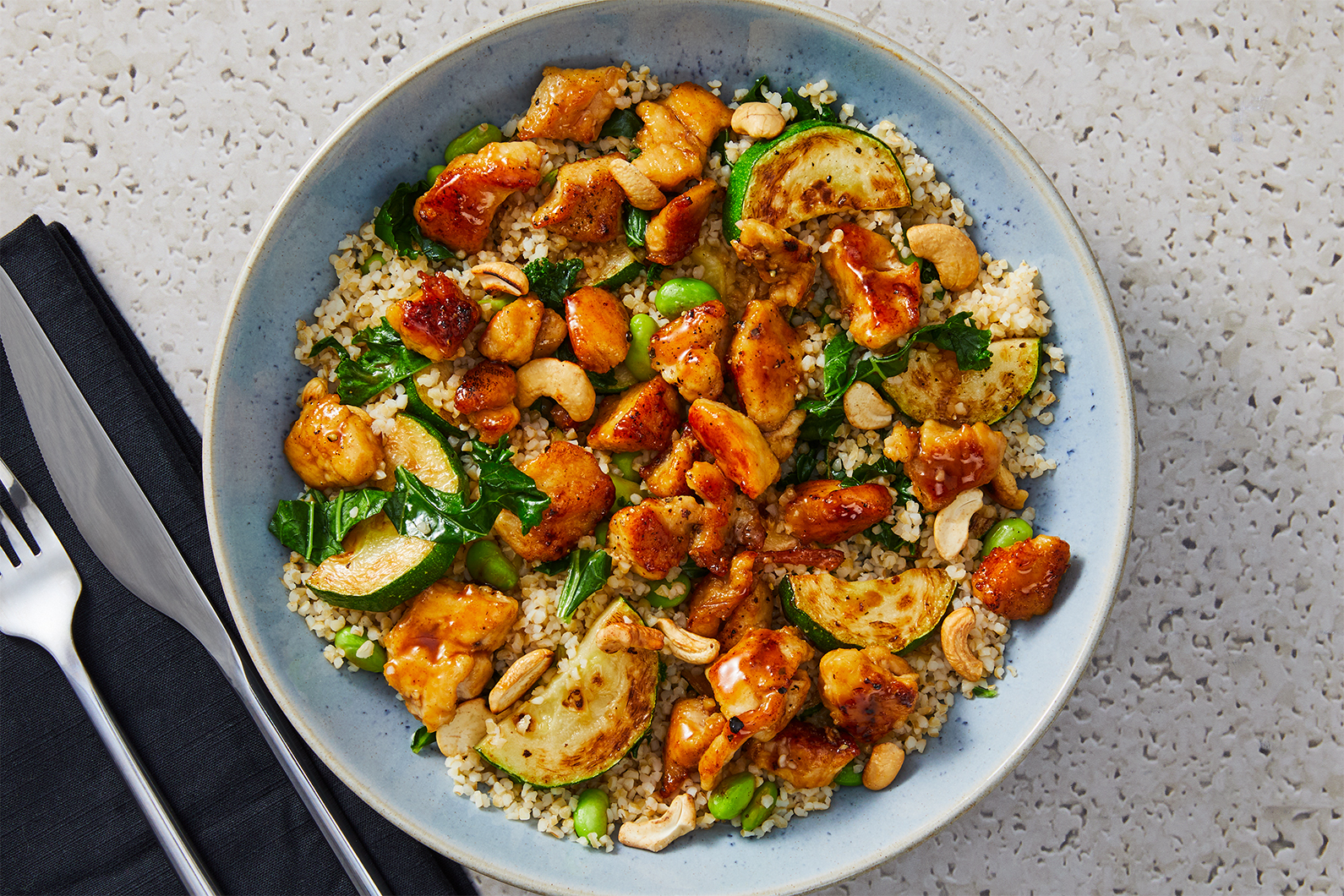 Apricot-and-Toasted Cashew Organic Chicken Bowls