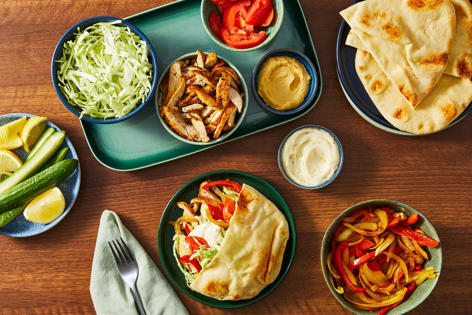 Chicken Breast Shawarma Pita Bar