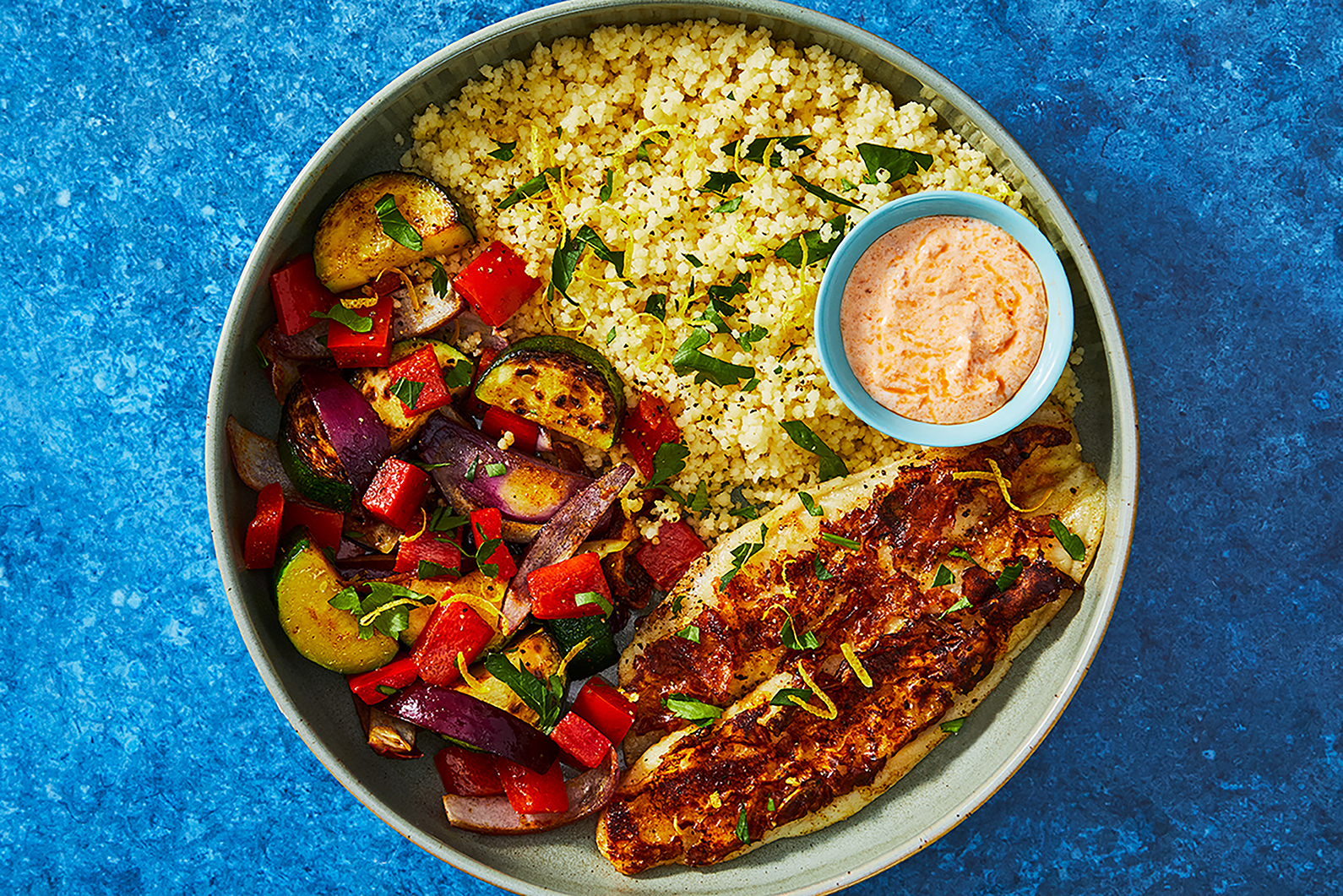 Middle Eastern-Spiced Salmon and Couscous Bowls
