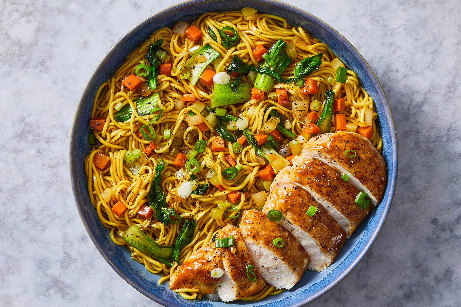 Moo Shu-Hoisin Chicken Chow Mein