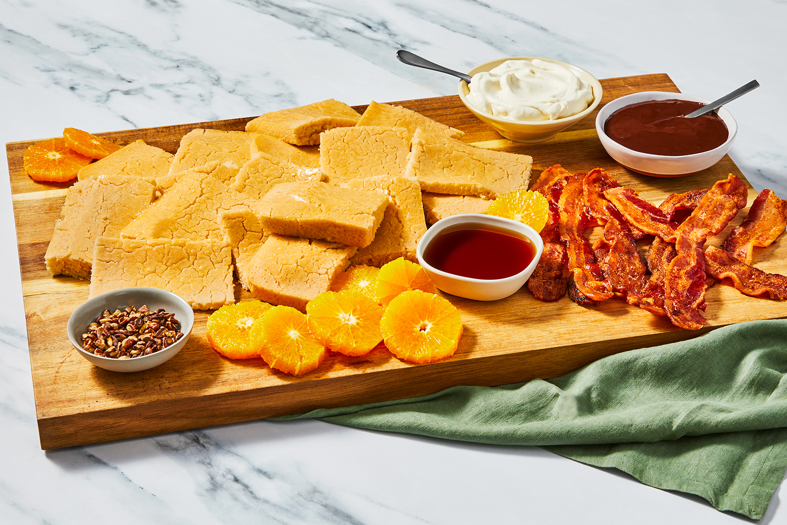 Bacon and Sheet Pan Pancake Brunch Board