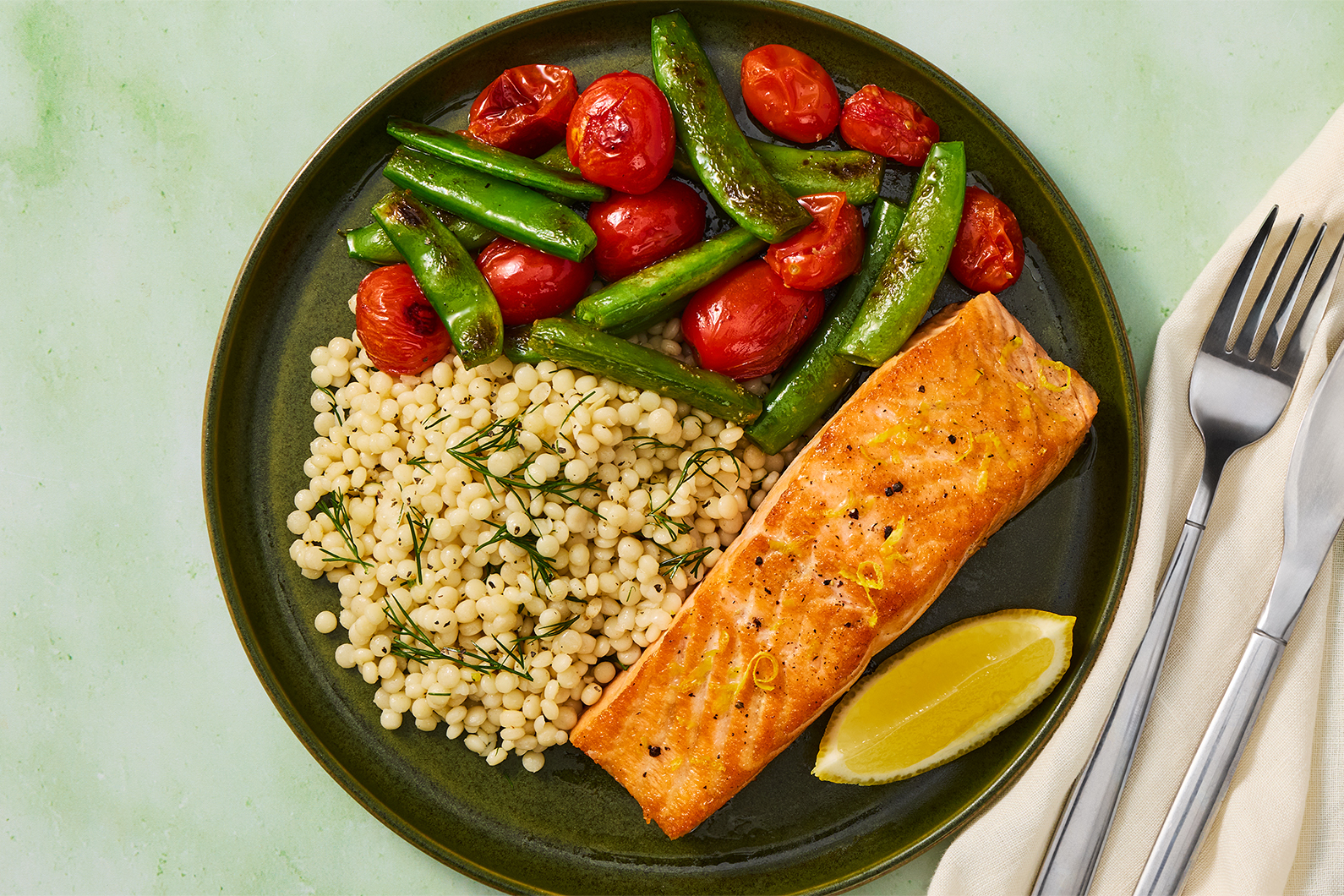 Lemon Butter-Basted Double Salmon