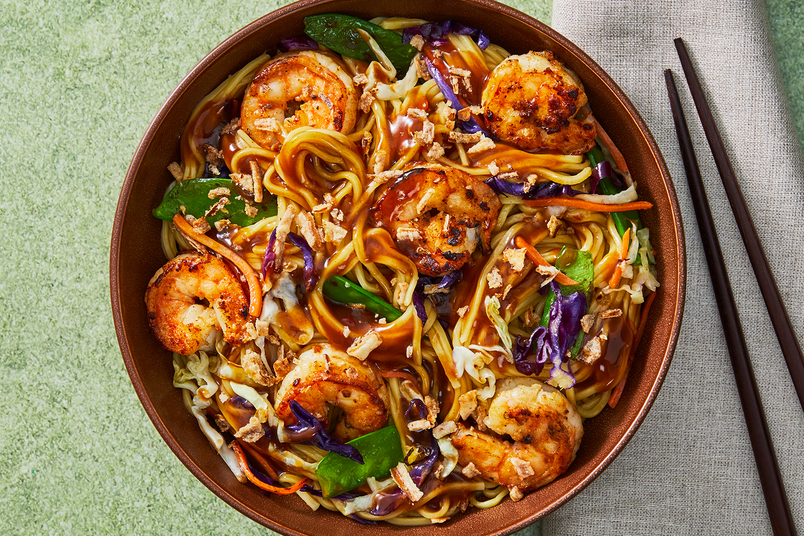 Asian Sesame Shrimp and Noodles
