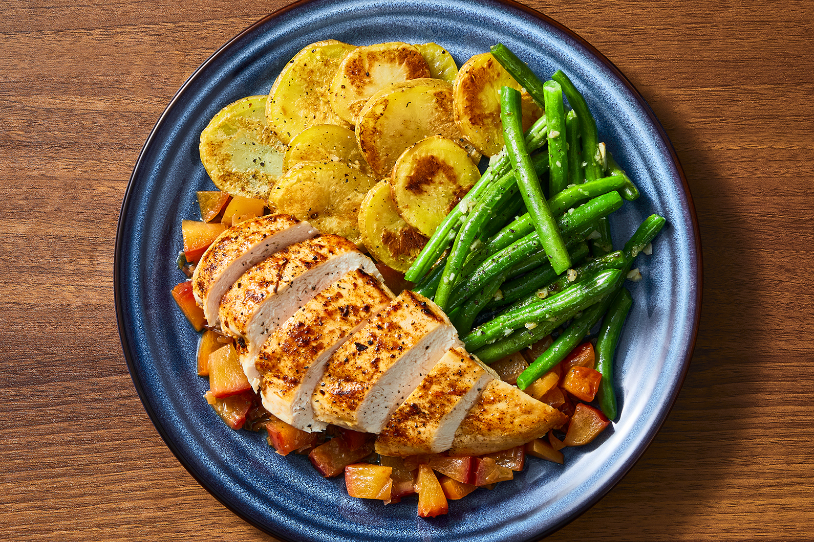 Tofu aux épices fumées au bois pommier et chutney de pommes