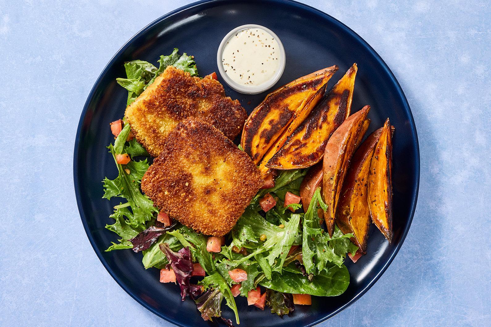 Schnitzels à l’haloumi frits
